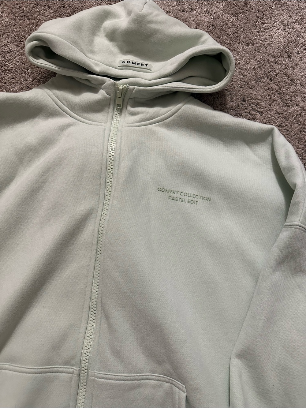 Men's Pale Mint Full-Zip Hoodie Jacket